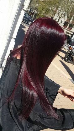 Wine Colored Hair, Red Wine Hair Color, Red Wine Hair, Pelo Color Vino, Wine Hair Color, Maroon Hair