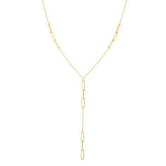 "14K Yellow Gold 17\" Paperclip Lariat Necklace with Spring Ring Clasp/ Real 14k Gold A unique and classy design that will surely make you stand out! The perfect gift for both children and adults! Length: 17\"  Gram Weight: 1.98 Dimension: Chain:0.9mm;Main Element:74.9x2.9mm;S:2.9mm Color: Yellow Gold Condition: Brand New, Solid 14k Gold We ship fast and free from New York City! Questions and Returns? Feel free to message us and we will get back to you as soon as possible. Thank you and we appreciate your business." Royal Chain, Fine Gold Necklace, Gold Lariat Necklace, Cable Chain Necklace, Trendy Necklaces, Modern Necklaces, Best Diamond, Lariat Necklace, Simple Necklace