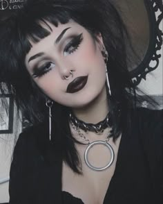 Pretty Fresh Tinted Moisturizer, Goth Club, Goth Makeup, Ideas Nails, Gothic Beauty, Tinted Moisturizer, Septum Ring, Concealer, Makeup Ideas