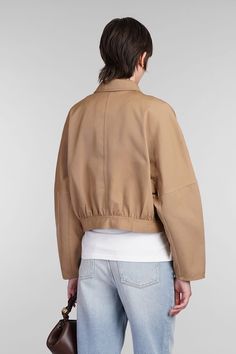 Casual Jacket In Beige Polyester Casual Jacket