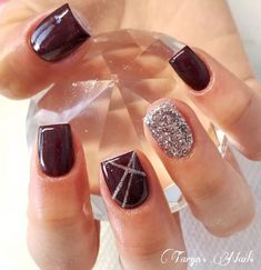 Maroon Nail, Bridesmaids Nails, Fall Gel Nails, White Glitter Nails, Homecoming Nails Acrylic, Fall Acrylic Nails