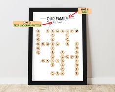 a poster with the words family on it and an arrow pointing to each other in different languages