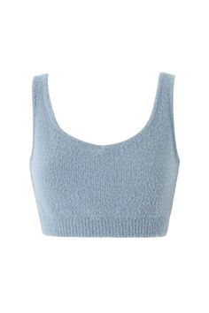 Description: We're obsessed with cute knit tank tops! Crafted for easygoing style, this cropped knitted bralette boasts a scoop neck and tank design, perfect for those sun-soaked days. The ribbed hem adds a touch of texture, while its fluffy, soft feel gives you that cozy yet chic vibe. This sweet outfit is the ultimate versatile piece for women, or pair it with our boutique's soft cardigan and soft high-rise shorts for a fashion-forward look that's oh-so-comfortable. Knitted Bralette, Chic Black Outfits, Denim Short Jumpsuit, Chic Sweatshirt, Outfits Retro, Crop Bra, Half Sleeve Tops, Tank Design, Soft Cardigan