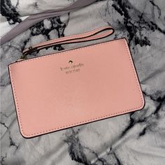 Pink Kate Spade Slim Wristlet - New Without Tags ! Never Used Elegant Pink Wristlet For Everyday Use, Elegant Pink Wristlet For Everyday, Elegant Pink Wristlet For Spring, Kate Spade Wristlet, Pink Kate Spade, Wallets, Kate Spade, Bag Lady, Wallet