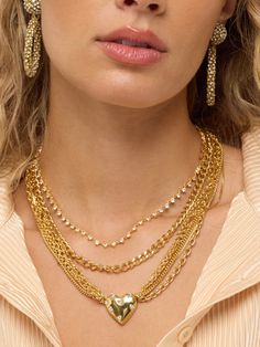 Unleash the magic of your everyday looks with our Everyday Magic Chain Necklace. Our thick chain design is perfect for layering, adding a touch of sparkle and style to any outfit. Elevate your style effortlessly with this must-have accessory. (You'll never want to take it off!) 18k Gold Plated Over Brass 37+ 5 cm long Extendable Lobster Clasp Trendy Multi-strand Chunky Chain Jewelry, Gold Plated Chain Necklace With Adjustable Chain For Party, Gold Plated Party Chain Necklace With Adjustable Chain, Trendy Gold-plated Double Chain Necklace, Party Gold Plated Chain Necklace With Adjustable Chain, Trendy Gold Plated Double Chain Necklace, Gold-tone Multi-strand Jewelry For Party, Gold Plated Figaro Chain Necklace For Party, Chic Gold-plated Layered Chain Necklace