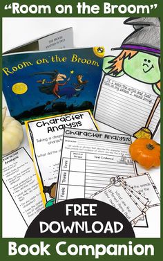 the room on the broom book companion with text reading room on the broom and free printables