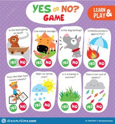 a poster with different types of games for children