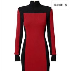 Stretchy Blk/Red Dress Designer Fitted Black Midi Dress, H&m Black Midi Evening Dress, H&m Black Midi Dress For Evening, Fitted Red H&m Dress, Formal Fitted Midi Dress By H&m, Fitted H&m Midi Dress For Evening, H&m Collaboration, Balmain Dress, Chic Clothing