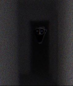 a creepy looking face is seen in the dark