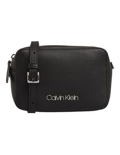 Leather Camera Bag, Signature Logo, Zip Top, Camera Bag, Calvin Klein, Crossbody Bag, Faux Leather, Buckle, Leather