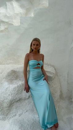 Tiffany Blue Gown, Year 13 Prom Dresses, Aqua Prom Dress, Aqua Outfit, Blue Long Dress, Blue Evening Dress, Blue Formal Dress, Strapless Prom Dresses, Spaghetti Strap Prom Dress