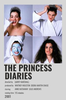 an advertisement for the princess diaries featuring three women with their faces painted blue