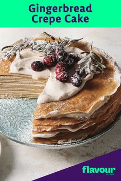 Just in time for the holidays, this Gingerbread Crepe Cake will be the star of the show.