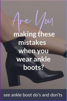 Struggling to know what to wear ankle boots with? Or not sure how to wear ankle boots with your fall casual outfits? This ultimate guide to wearing ankle boots will help you wear your ankle booties with your casual winter outfits. It shows you exactly how to wear ankle boots with jeans (mom jeans, straight leg jeans, skinny jeans) how to wear ankle boots with a dress, how to wear ankle boots with skirts, and all the do’s and don'ts of wearing ankle boots. Ankle Boots Petite Women, Ankle Boots With Maxi Dress, Ankle Boots Styling, Mid Ankle Boots Outfit, Skirt With Ankle Boots Outfit, Ankle Boots And Skirt Outfit, Outfit Ideas With Boots Ankle Booties, How To Wear Short Boots, How To Wear Ankle Boots With A Dress