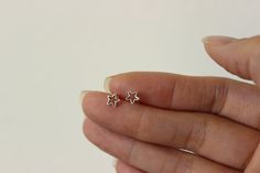 Sterling Silver cut out star Stud Earrings by GreatJewelry4All Fantasy Earrings, Cute Stud Earrings, Nose Studs, Earrings Star, Star Stud Earrings, Baby Earrings, Vintage Jewelry Necklace, Piercing Ideas, Tiny Stud Earrings