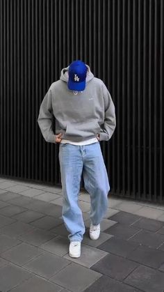 casual, outfit, inspo, inspiration, winter, fall, hoodie, jeans Turtleneck Outfit Men, Blue Jeans Outfit Men, Hoodie Outfit Men, Stile Hijab, Blue Jean Outfits, Outfits Streetwear