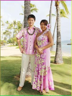 This page is dedicated to Matching Hawaiian Clothing for Couples. Find Matching Hawaiian Shirts and Muumuu Dresses for Resort Weddings and Honeymoons, and for anything else like a Tropical Vacation! Hawaiian Costume For Men, Hawaiian Wedding Dresses, Polynesian Dresses, Hawaiian Luau Dress, Matching Hawaiian Outfits, Island Wedding Dresses, Hawaiian Clothes, Hawaiian Wedding Dress, Tiki Fashion