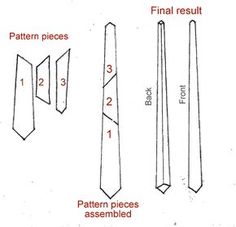 Crafts For Men, Tie Template, Bowtie Pattern, Men Tie