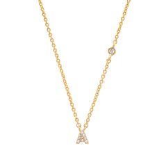 This gold-plated initial necklace with cubic zirconia accents is perfect for a minimal but beautiful look! It can be personalized with any initial of your choice - get the first letter of your name or the initial of your partner and loved ones. Gold-Plated Brass, CZ Length: 16.25-18 inches / 41-46 cm SKU: TN-105 (G) First Letter Of Your Name, Dainty Initial Necklace, Alphabet Necklace, Initial Necklace Gold, Meaningful Jewelry, Zodiac Necklaces, Gold Initial, Initial Pendant, Luxe Gifts