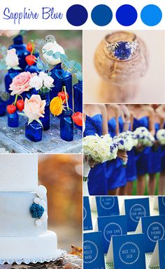 blue and white wedding color scheme