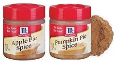 two jars of pumpkin pie spice next to each other