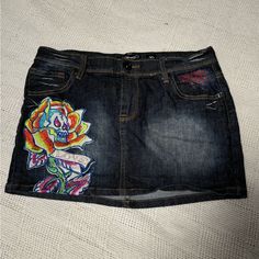 Brand New Condition, Super Cute Ed Hardy, Stylish Outfits, Mini Skirt, Womens Skirt, Color Blue, Mini Skirts, Super Cute, Brand New, Skirt