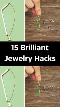 the instructions for how to make jewelry hacks