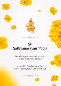 Online Invitation Card Designs - Invites Satyanarayana Pooja Invitation Card, Puja Invitation Card Design, Gauri Pujan, Pooja Invitation, Housewarming Invitation Cards, Farm Party Invitations, Indian Invitation, Indian Invitation Cards