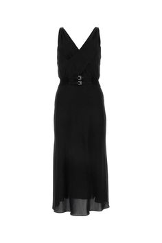 Exterior: 98% Viscose 2% Elastane Prada Dress, Nylon Dress, Viscose Dress, Zimmermann Dress, Black Dresses Casual, Glass Color, Skirt Suit, Black Stretch, Italian Fashion