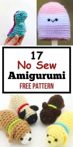 no sew amigurmi crochet free patterns for stuffed animals and toys