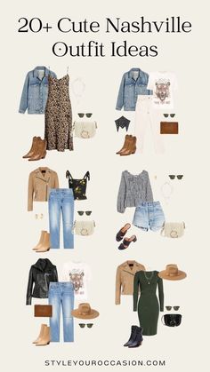 What to Wear in Nashville + 20 Perfect Nashville Outfit Ideas. Looking for great Nashville outfit inspo and ideas? Whether it's summer, fall, spring, or winter, we have the cutest Nashville outfits for going out, downtown, plus size, and more! Click through for the best women’s fashion tips for Nashville and find out what to wear in Nashville. Nashville Fits Winter, Plus Size Outfits For Nashville, November Nashville Outfits, Nashville Picture Ideas, Fall Nashville Outfits, Nashville Outfits Going Out, What To Wear In Nashville, Nashville Outfit Ideas, Outfits For Going Out