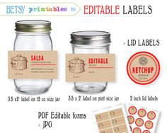 printable labels for mason jars and lids