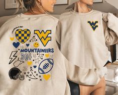 West Virginia Mountaineers Game Day Sweatshirt Athletic Booster Club Shirts, Lsu Vinyl Shirt Ideas, Team Merchandise Ideas, Spirit Wear Designs High Schools, College Club Merch Ideas, School Spirit Sweatshirts, Lsu Football Game Outfit, Game Day Shirt Ideas, Lsu Merch