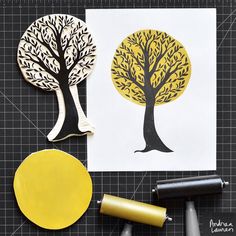 paper cutting tools are used to make tree cut outs for cards and other crafting projects