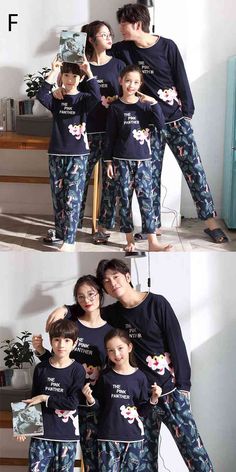 Parent-child pajamas long-sleeved trousers family wear cartoon home service on sale Mens Silk Pajamas, Cartoon Home, Animal Onesie, Mens Pajamas Set, Summer Pajamas, Kids Board, Sleep Wear, Cotton Pajama Sets, Woman Weaving