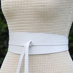 REVERSIBLE White leather - 2 sided Sash Obi Wrap Belt Custom - XS S M L XL  Petite & Plus Size - 3 i White Adjustable Belt For Summer, Adjustable White Belt For Summer, White Adjustable Belt For Spring, Adjustable White Belt For Spring, Obi Wrap Belt, Tapered Sides, Petite Plus Size, Wrap Belt, Leather Wraps