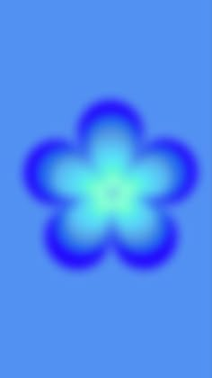 a blue flower on a blue background with the center in the middle and bottom half visible