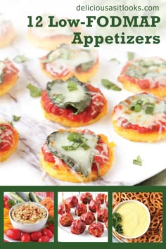 12 Low FODMAP Appetizer Recipes Easy Low Fodmap Appetizers, Low Fodmap Christmas Appetizers, Low Fodmap Holiday Appetizers, Low Fiber Appetizers, Low Fodmap Appetizer Recipes, Low Fodmap Superbowl Snacks, Low Fodmap Picnic Food, Fodmap Appetizers Parties, Low Fodmap Lunch Ideas For Work