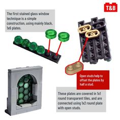 instructions on how to use lego technics for building the first - class windows