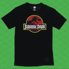 Jurassic Park Movie Logo - Jurassic World Release Black T-Shirt M Father’s Day. Condition: New With Tags Jurassic World Release With Original Jurassic Park Logo T-Shirt 60% Cotton - 40% Polyester Size: M Measurements: Shoulder To Bottom Hem: 27” Pit To Pit: 19” Perfect Father’s Day Gift! Polaroid Shirt, Tupac T Shirt, Jurassic Park Logo, Jurassic Park Movie, Movie Logo, Gray Cheetah Print, White Stripes Shirt, Grey Leopard Print, Tiger T Shirt