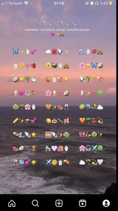 the screenshoter is displaying different icons on it's screen, including hearts and flowers