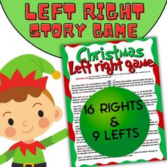 a christmas story game with an elf holding a green ornament and the words, let