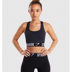 Black Gymshark Pro Performance Sports Racerback Bra, Size Small. New With Tags. Gym Shark Set, Gym Shark, Medium Support Sports Bra, Leggings Hoodie, Pink Sports Bra, Black Sports Bra, Dresses Uk, Seamless Leggings, Black & White