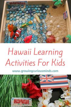 hawaiian learning activities for kids with text overlay