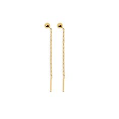 14k Gold-Plated Sterling Silver 14k Gold Drop Earrings With Bail, Classic Yellow Gold Earrings With Adjustable Chain, 14k Gold Dangle Jewelry With Bail, Minimalist Gold Jewelry With Bail, Threader Earrings, Gold Plated Sterling Silver, Bobby Pins, Jewelry Watches, Gold Necklace