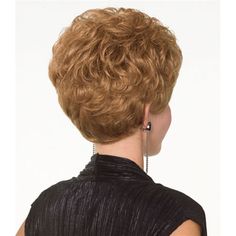 FINAL SALE – no returns or exchanges. Flirtatious and fun. Easy to style, easy to wear. Vintage Hair Salons, Straight Wavy Hair, Short Permed Hair, Short Hair Back, Wigs Curly, Wig Companies, Wigs Short, Affordable Wigs, Bob Hairstyles With Bangs