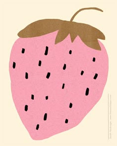 Strawberry Illustration Cute, Palettes Color, Fruit Logo Design, Poster Grafico, Hand Drawn Logo Design, Fruit Logo, Posca Marker, Logo Design Art, Hand Drawn Logo