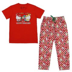 $29.99 USD Hello Kitty Happy, Hello Kitty Pajamas, Shop Hello Kitty, Red Graphic Tee, Friends Merchandise, Hello Kitty Characters, Hello Kitty Christmas, Santa Hats, Hat Stands