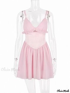 Olivia Mark - Pink Strap Party Dress for Women with Sleeveless Design Style Elegant Chic, Party Dress For Women, Elegant Chic, Party Dresses For Women, Casual Party, Olivia Mark, Style Elegant, Dress For Women, Resort Wear