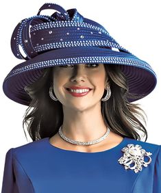 Lily and Taylor H116 1 piece HAT Color: Black, Emerald, Pink, Purple, Red, Royal Blue, White